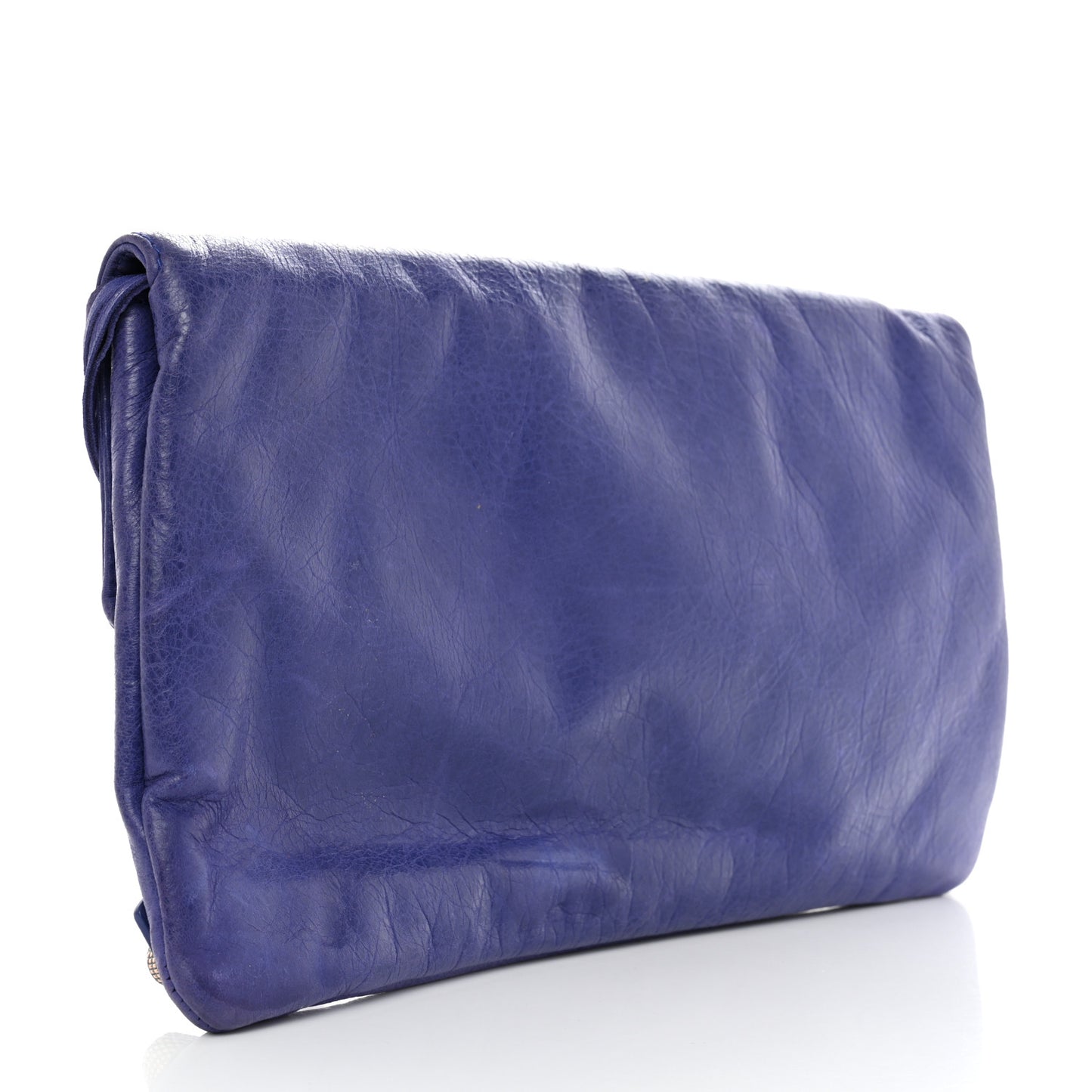 Agneau Giant 21 Rose Gold Hardware Envelope Clutch Bleu Lavande