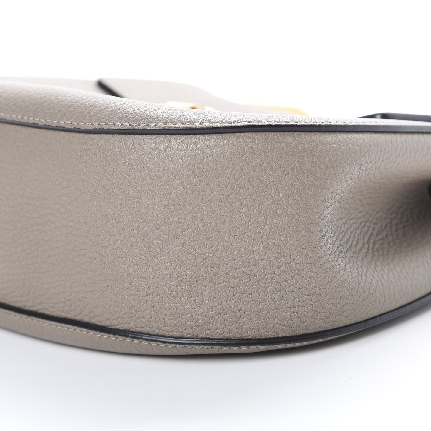Grained Lambskin Drew Shoulder Bag Motty Grey
