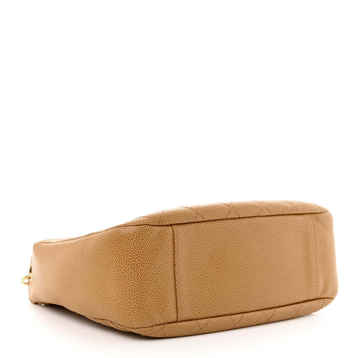 Caviar Quilted Timeless CC Shoulder Bag Beige
