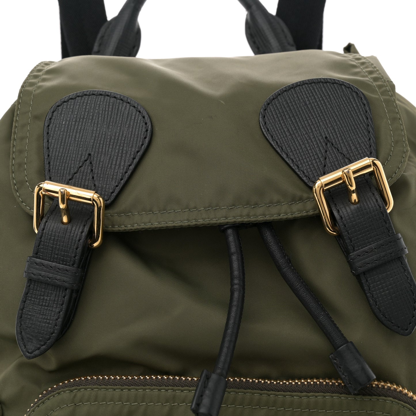 Nylon Medium Crossbody Rucksack Backpack Canvas Green