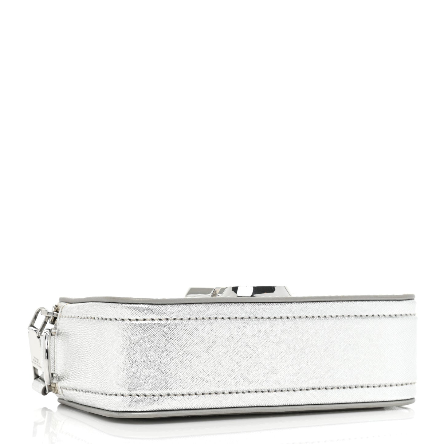 Saffiano Small Snapshot Camera Bag Silver