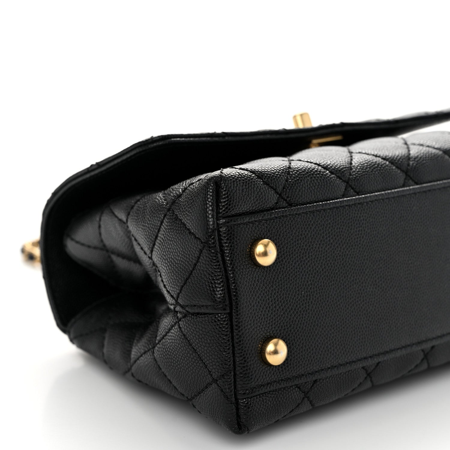 Chanel Caviar Quilted Mini Coco Chain Handle Flap Black 9 of 10