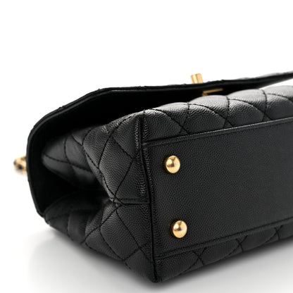 Chanel Caviar Quilted Mini Coco Chain Handle Flap Black 9 of 10