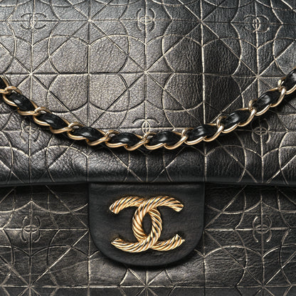 Chanel Metallized Effect Embossed Calfskin Quilted Paris Moscou Moujik Flap Black 8 of 10