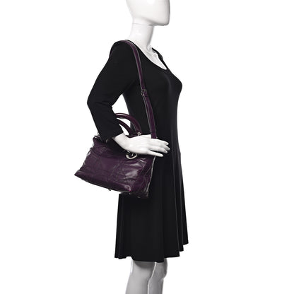 Christian Dior Lambskin Cannage Medium Granville Tote Purple 2 of 15