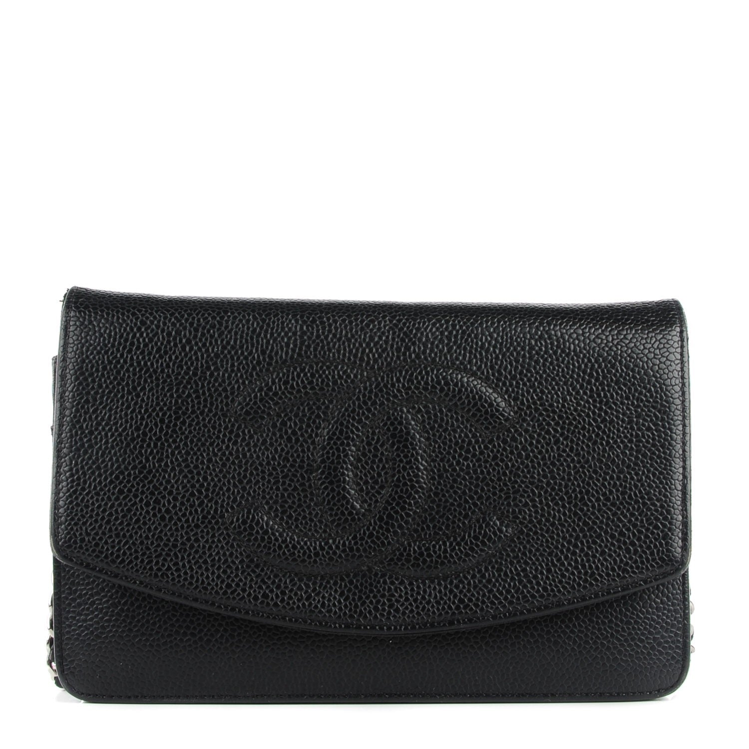 Chanel Caviar Timeless CC Wallet on Chain WOC Black 1 of 9