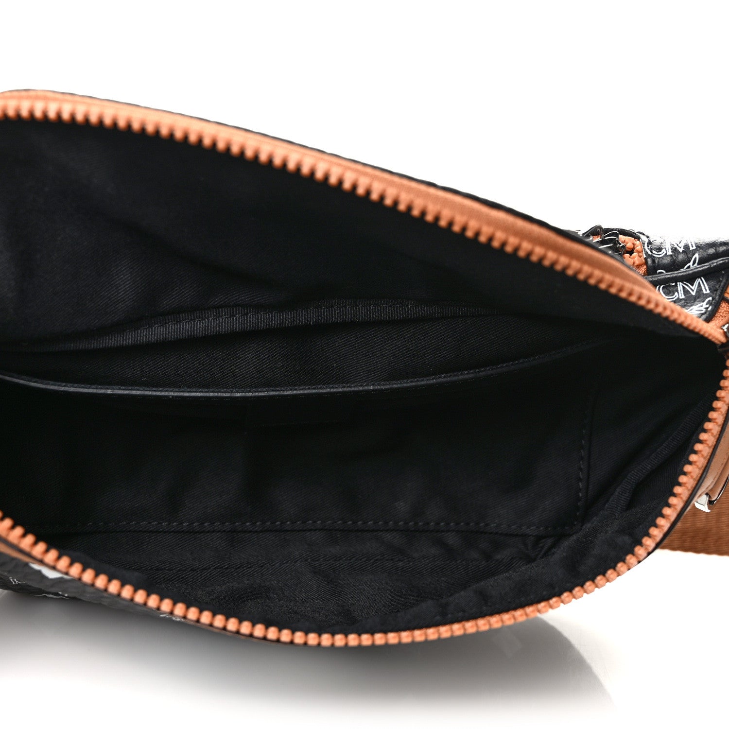 MCM Visetos Small Fusten Belt Bag Black Cognac 11 of 12