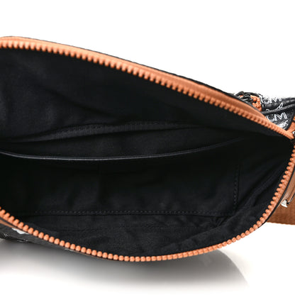 MCM Visetos Small Fusten Belt Bag Black Cognac 11 of 12