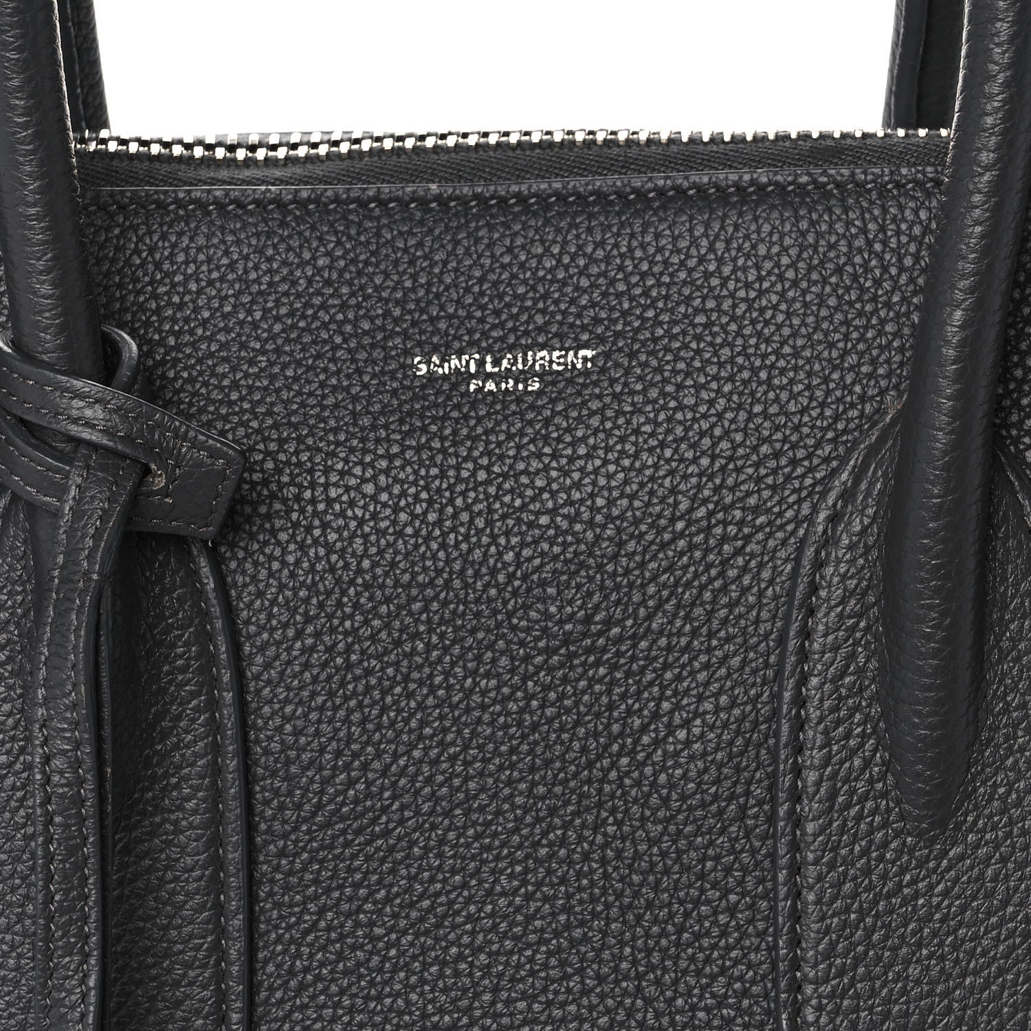 Saint Laurent Grained Calfskin Sac De Jour Souple North South Tote Grey 10 of 13