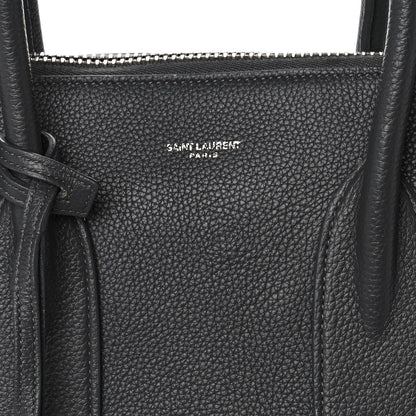 Saint Laurent Grained Calfskin Sac De Jour Souple North South Tote Grey 10 of 13