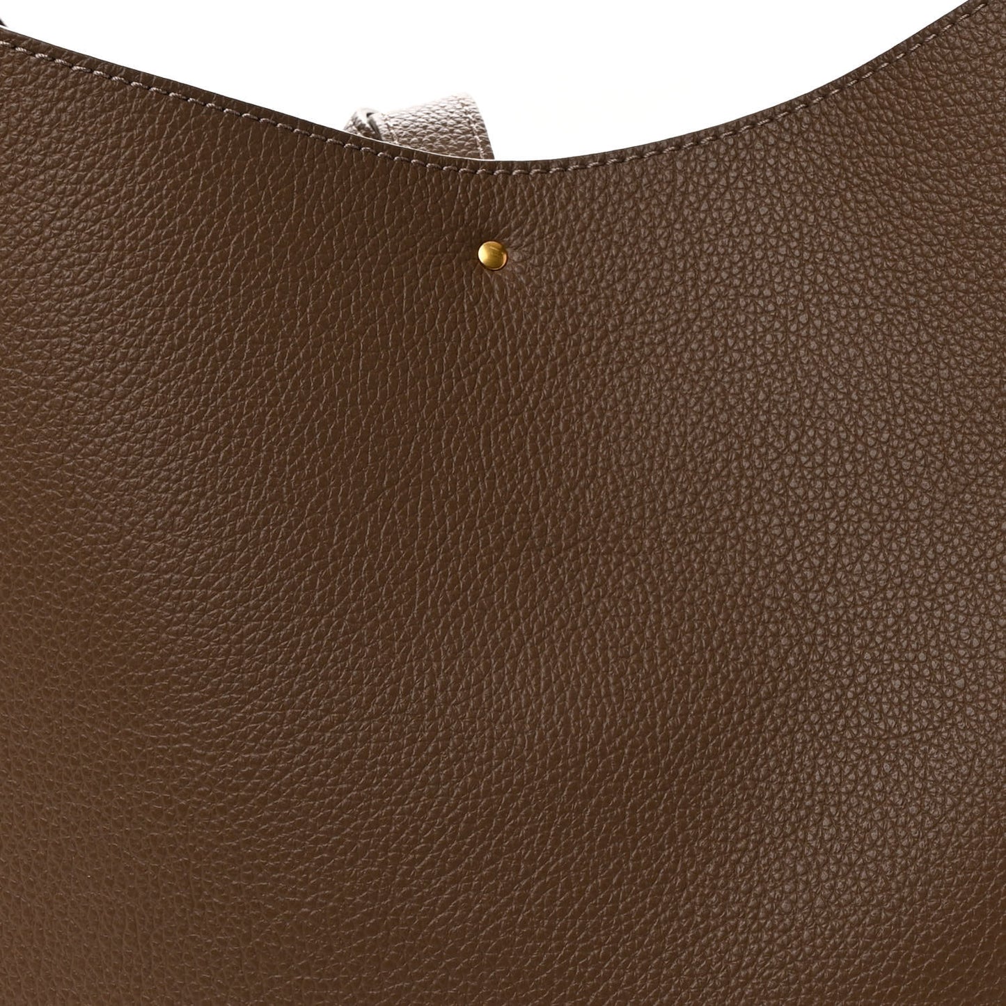 Grained Calfskin Marcie Hobo Tote Dark Nut