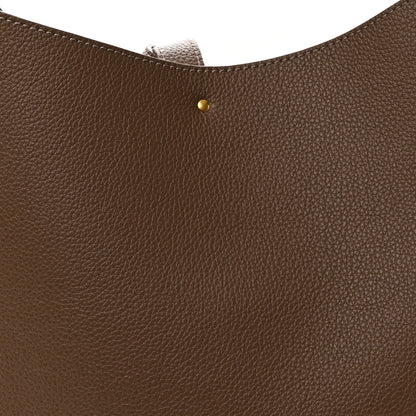 Chloe Grained Calfskin Marcie Hobo Tote Dark Nut 8 of 10