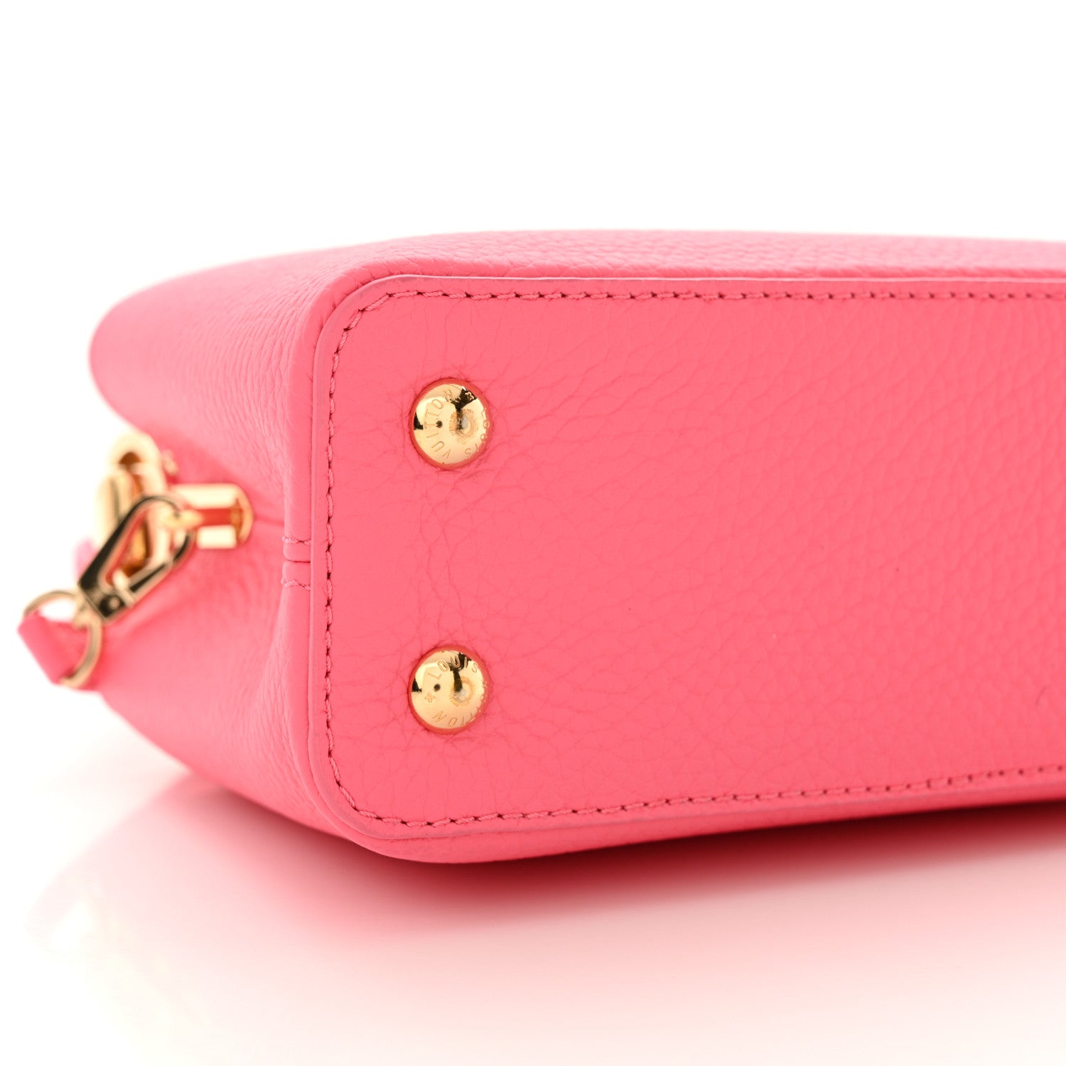 Louis Vuitton Taurillon Monogram Tile Capucines Mini Dragonfruit Ballet Pink 8 of 9