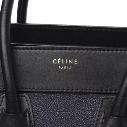 Celine Textured Calfskin Micro Tri-Color Luggage Navy Blue 8 of 11