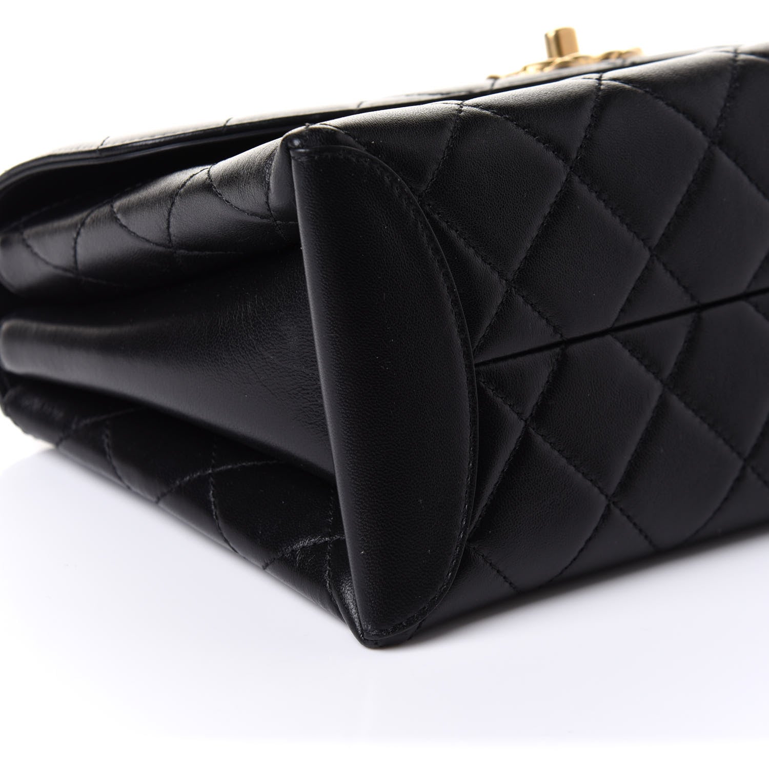 Chanel Lambskin Quilted Large Trendy Spirit Top Handle Bag Black 9 of 10