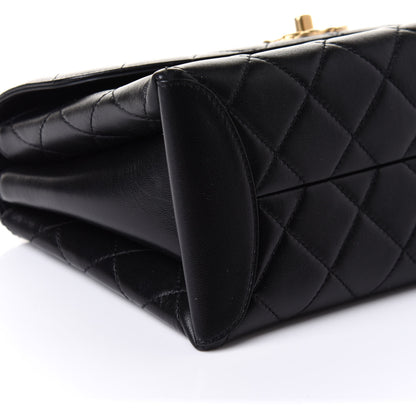 Chanel Lambskin Quilted Large Trendy Spirit Top Handle Bag Black 9 of 10