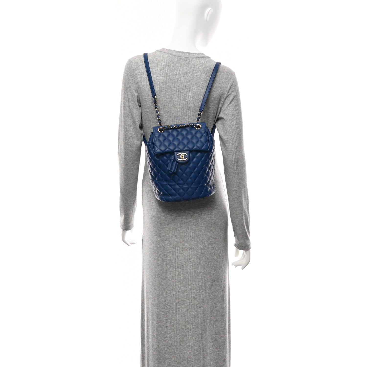 Chanel Lambskin Quilted Small Urban Spirit Backpack Blue 11 of 11