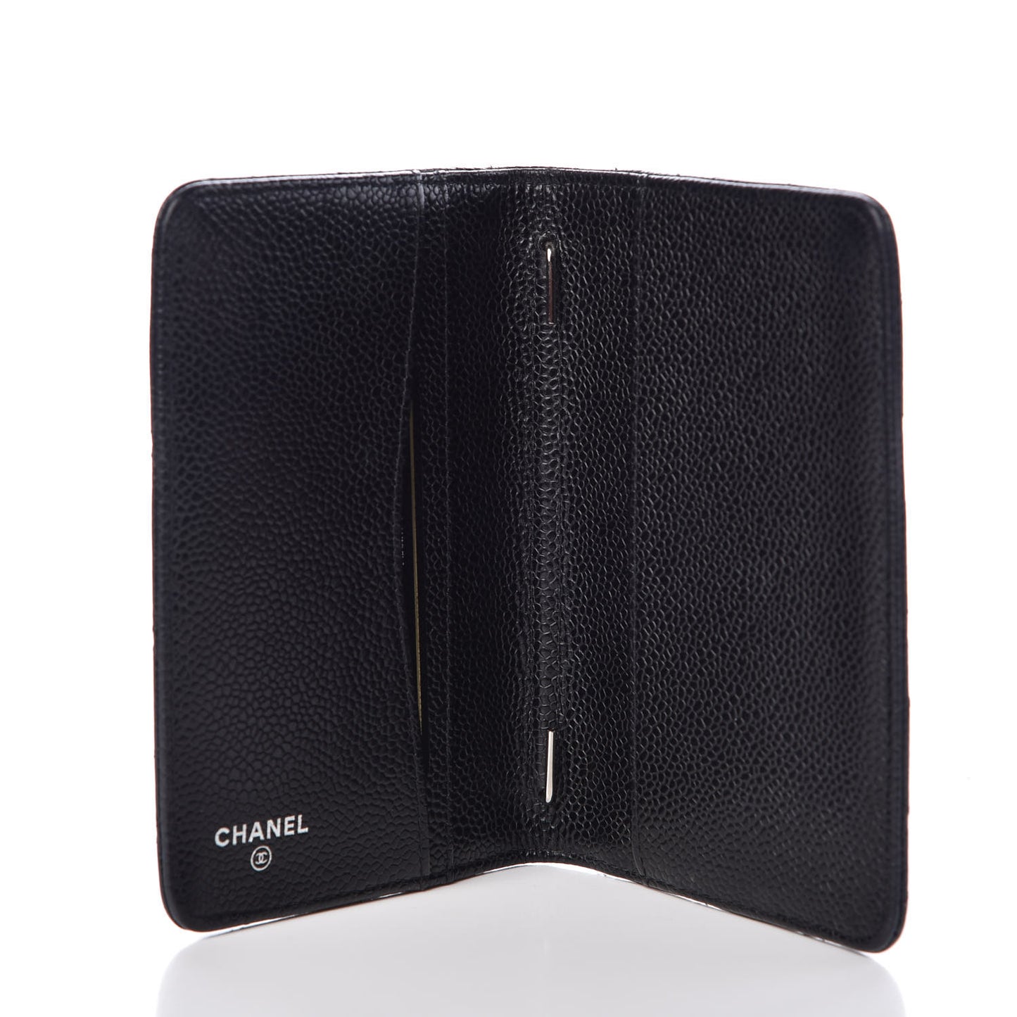 Caviar Quilted Passport Holder Black