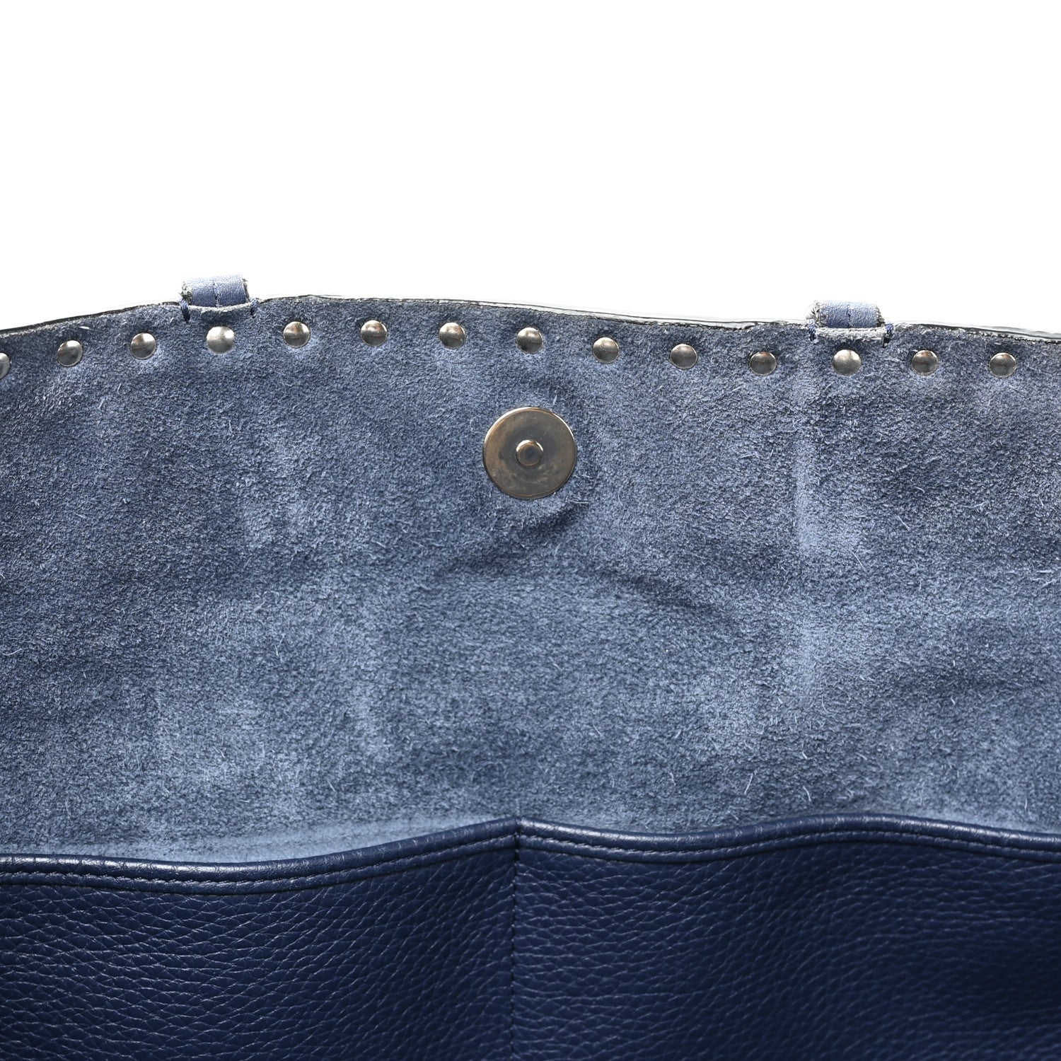 Valentino Garavani Grained Calfskin Rockstud Shoulder Tote Marine 8 of 17