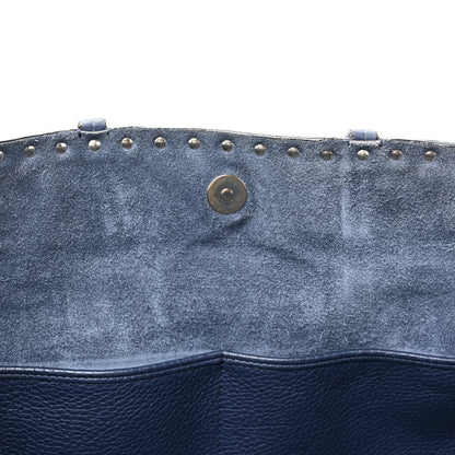 Valentino Garavani Grained Calfskin Rockstud Shoulder Tote Marine 8 of 17