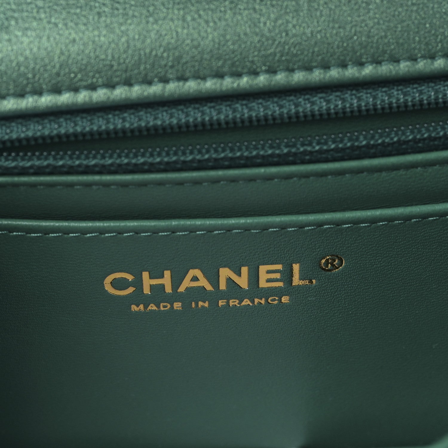 Chanel Iridescent Calfskin Quilted Mini Rectangular Flap Green 6 of 9