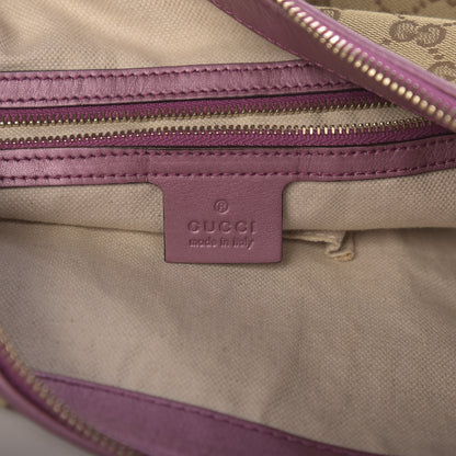 Gucci Monogram Medium Heart Bit Charm Hobo Pink 6 of 10
