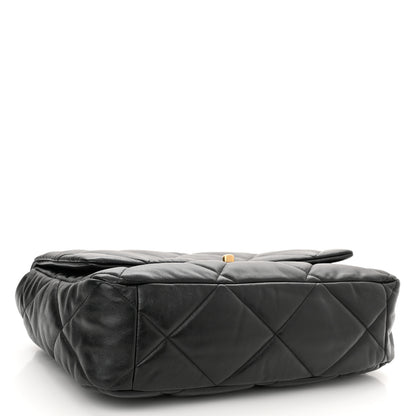 Chanel Lambskin Quilted Maxi Chanel 19 Flap Black 4 of 10