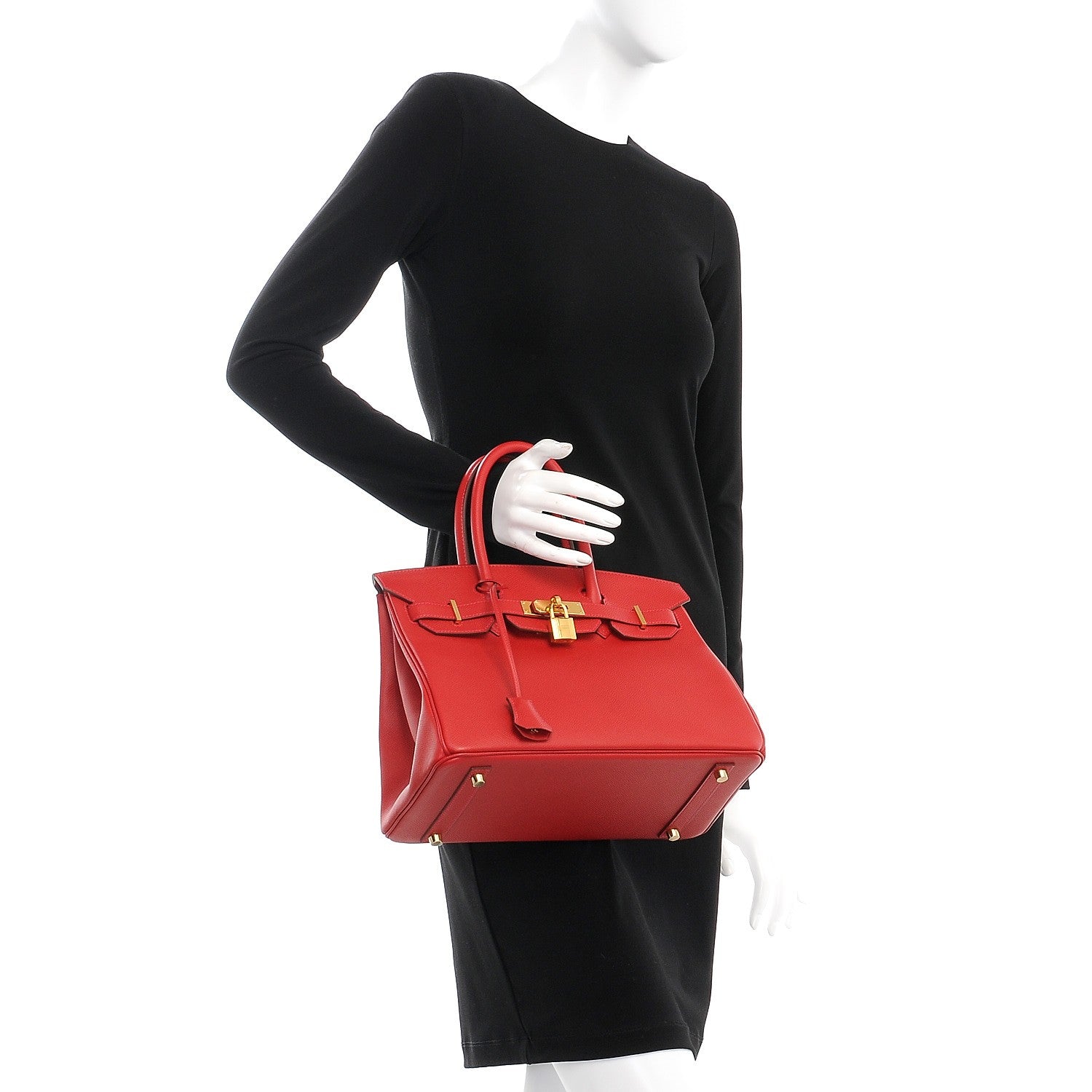 Hermes Epsom Birkin 30 Rouge Casaque 2 of 35