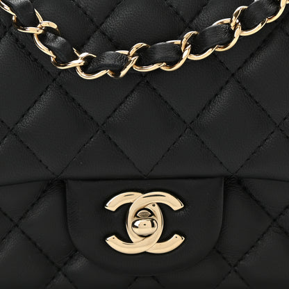 Chanel Lambskin Quilted Mini Square Flap Black 8 of 11