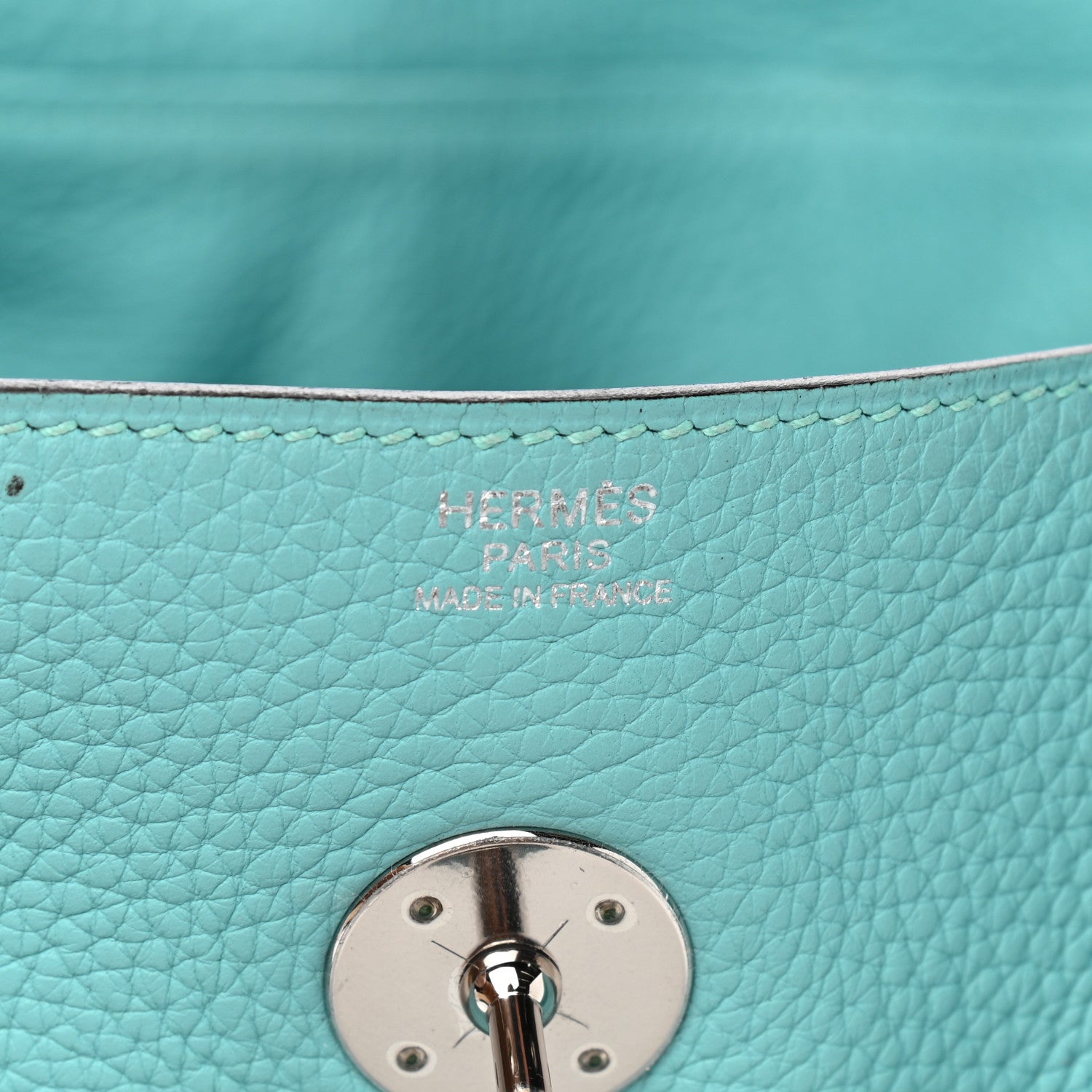 Hermes Taurillon Clemence Lindy 30 Bleu Atoll 6 of 10