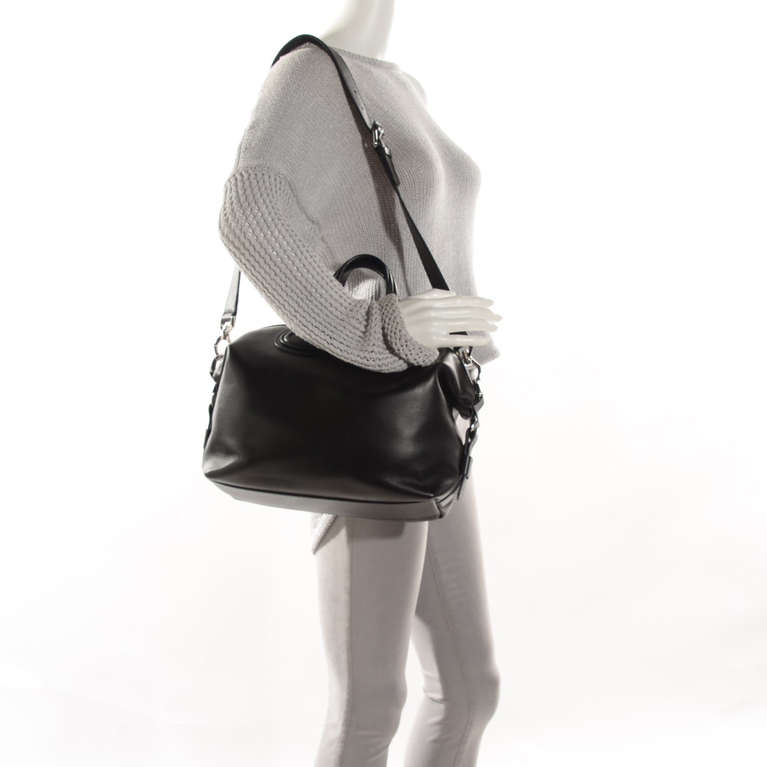 Givenchy Waxed Calfskin Small Nightingale Black 2 of 7