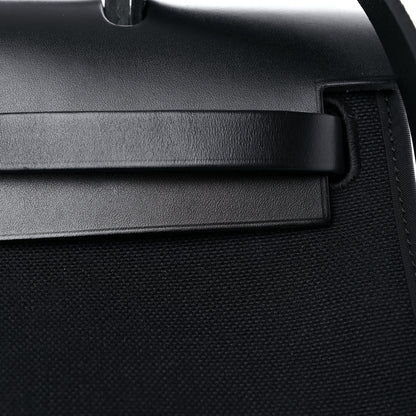 Hermes Military Toile Vache Hunter Herbag Zip PM 31 Black 15 of 16