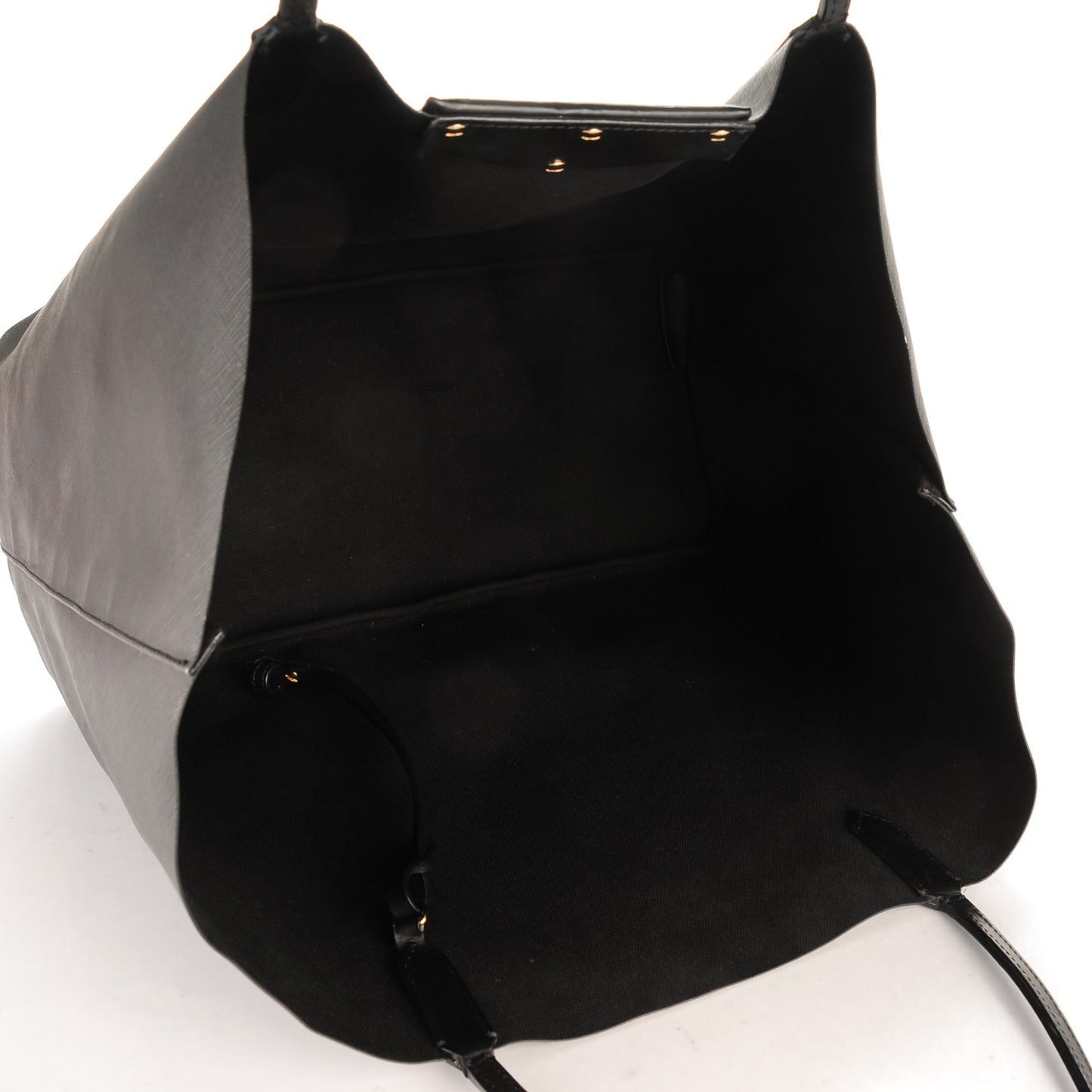 Textured Coated Canvas Rottweiler Pint Large Antigona Tote Black