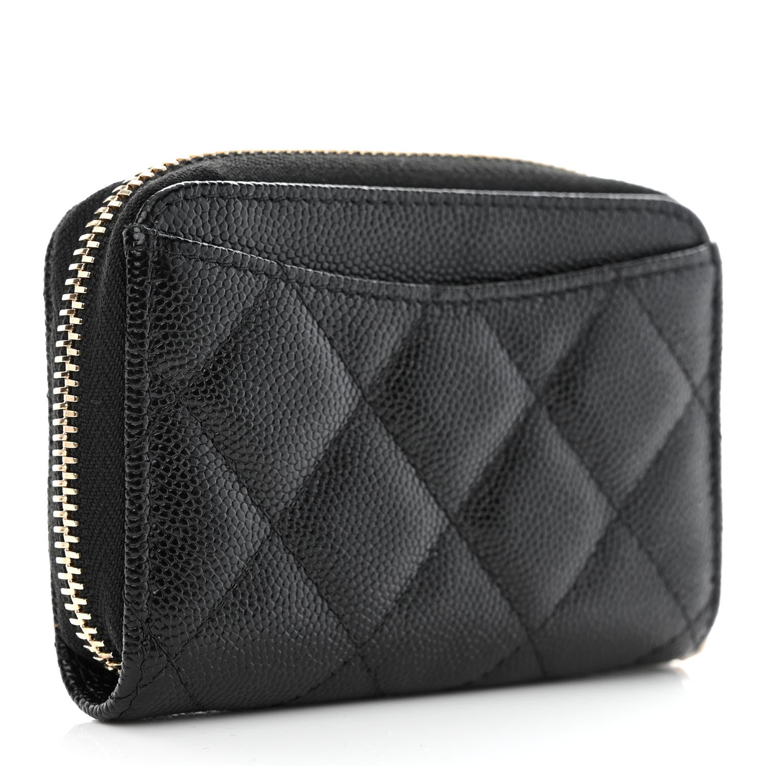 Chanel Caviar Quilted Classic Zipped Coin Purse Black 3 of 8