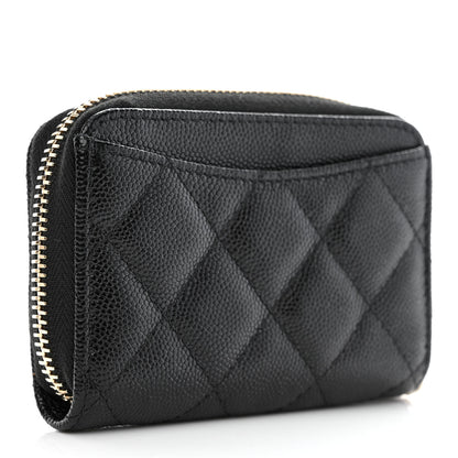 Chanel Caviar Quilted Classic Zipped Coin Purse Black 3 of 8