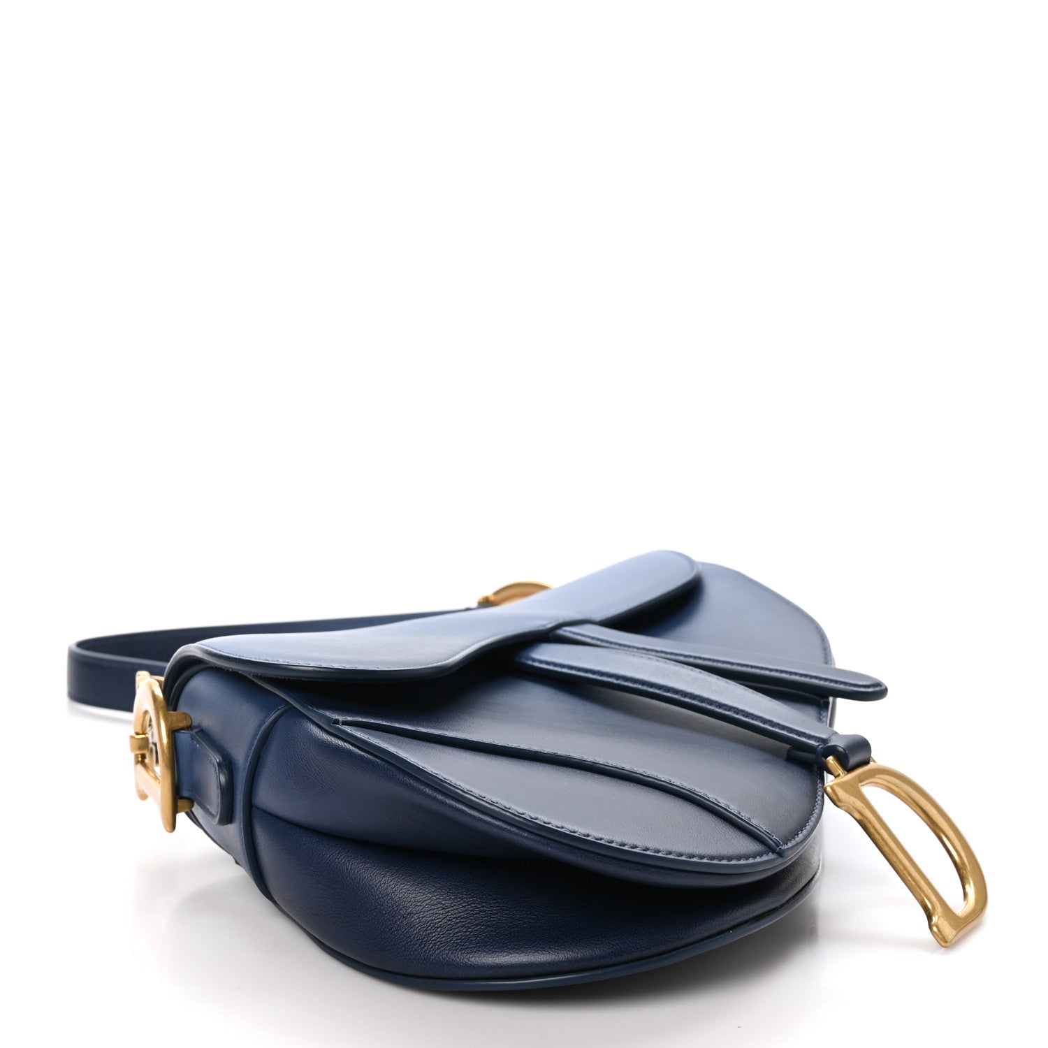 Christian Dior Calfskin Gradient Saddle Bag Indigo Blue 4 of 11