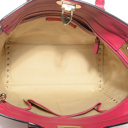 Valentino Garavani Vitello Rockstud Double Handle Tote Cyclamin 5 of 9