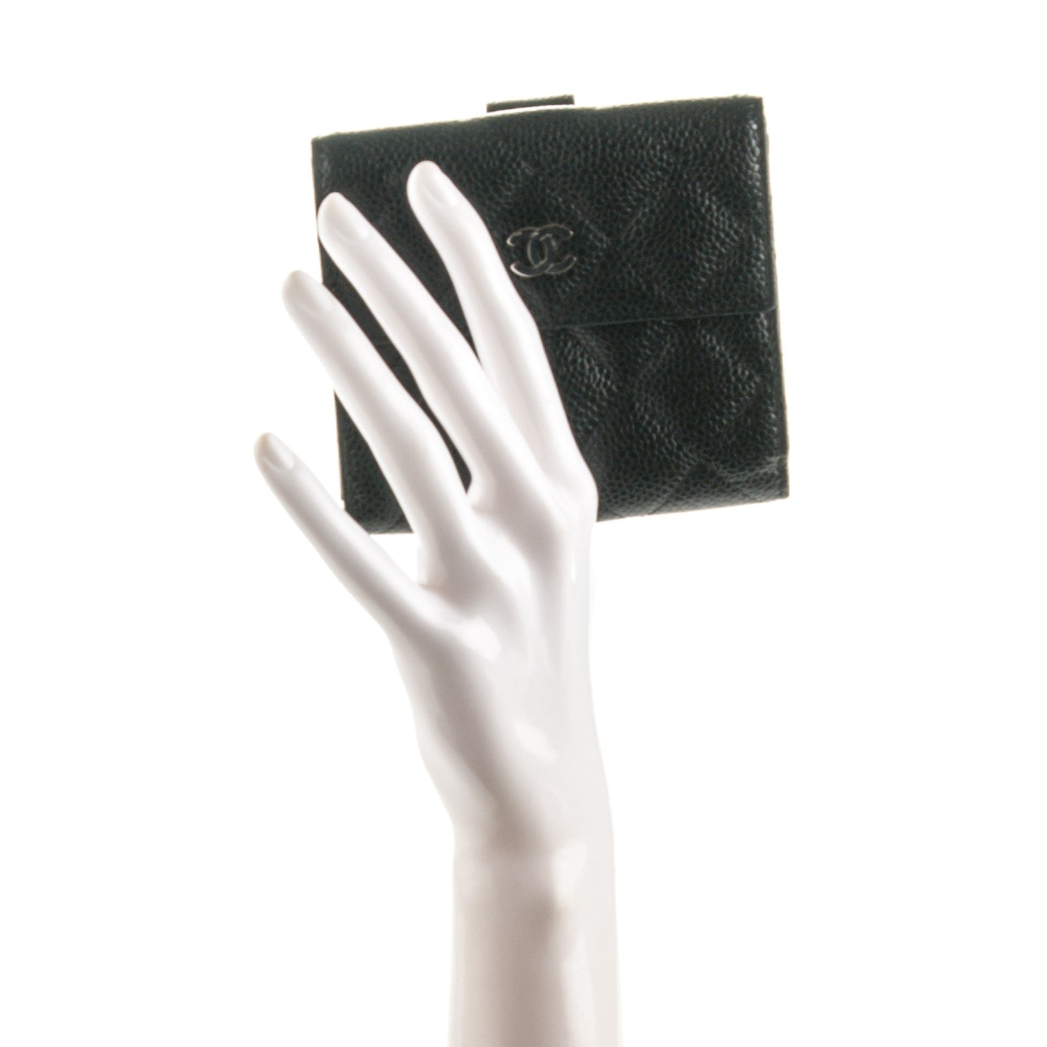 Chanel Caviar Quilted Compact French Flap Wallet Black 2 of 8