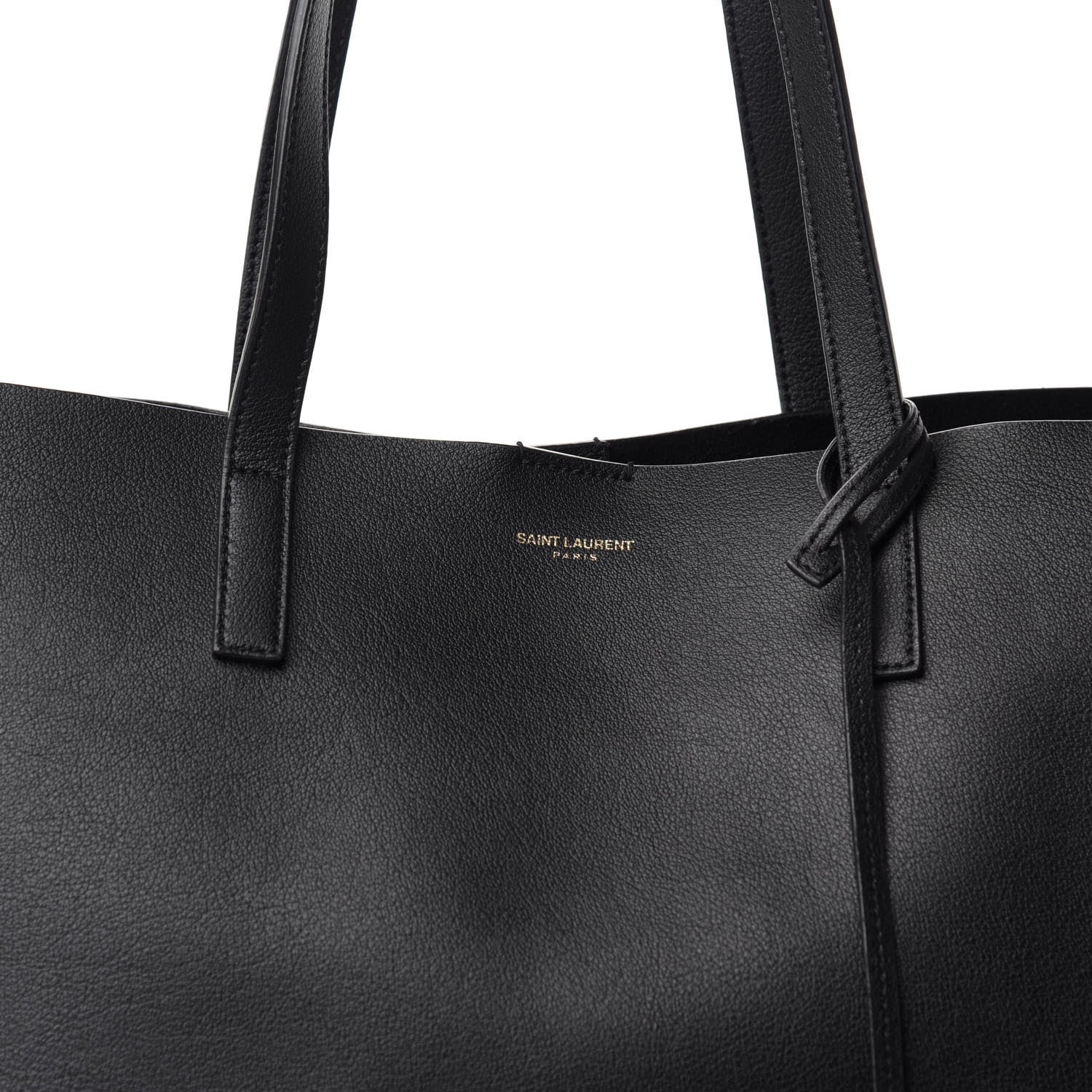 Saint Laurent Calfskin Large Shopping Tote Black 10 of 10