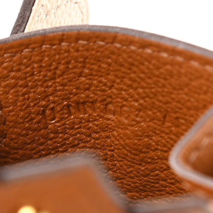 Hermes Tadelakt Chevre Mysore Kelly Quelle Idole Bag Charm Gold 5 of 6