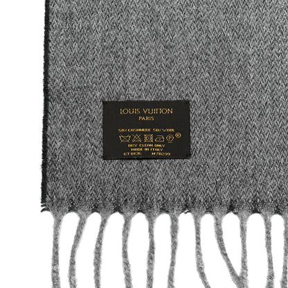 Louis Vuitton Cashmere Wool Monogram Gradient Scarf Black 3 of 3