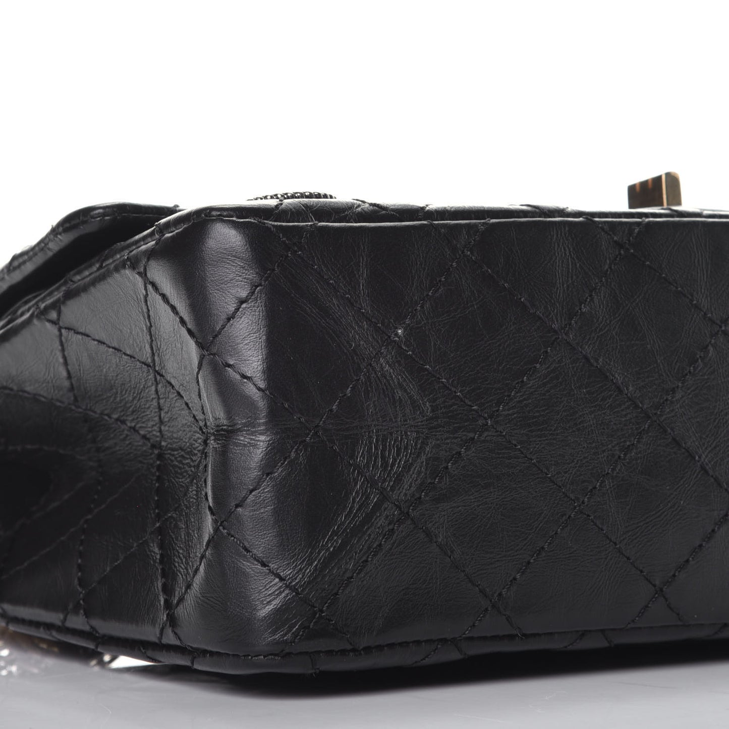 Aged Calfskin Casino 2.55 Reissue 224 Flap Black