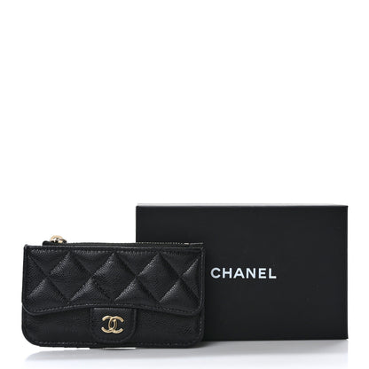 Chanel Caviar Quilted Flap Zip Card Holder Black 8 of 8