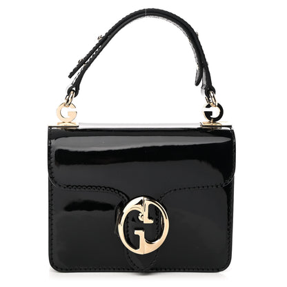 Gucci Patent 1973 Flap Bag Black 3 of 12