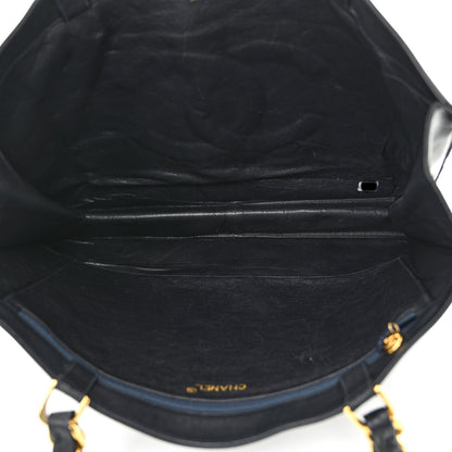 Chanel Lambskin CC Tote Navy 2 of 13