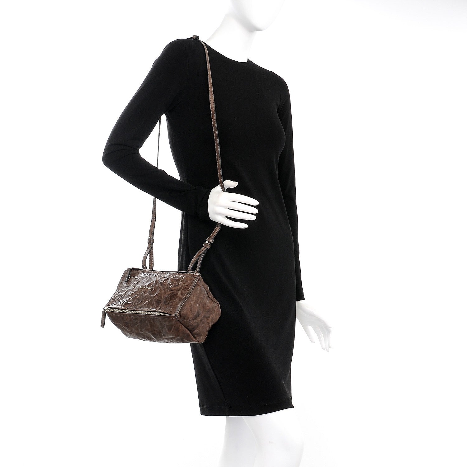 Givenchy Tumbled Sheepskin Mini Pandora Brown 2 of 8