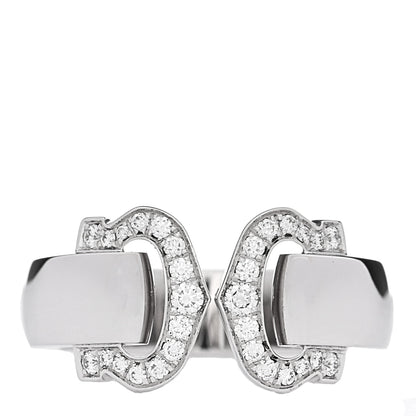 Cartier 18K White Gold Diamond C De Cartier Ring 50 5.5 1 of 4