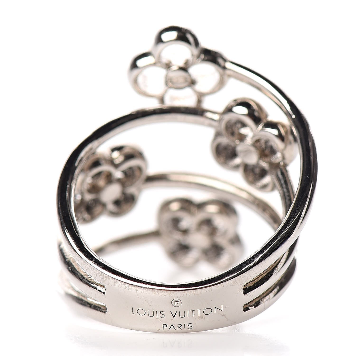 Louis Vuitton Flower Full Ring S Silver 3 of 5