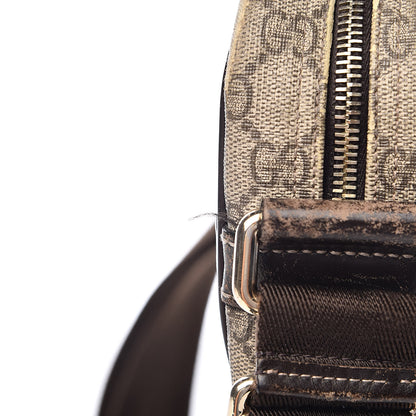 Gucci GG Plus Monogram Selleria Calfskin Medium Messenger Bag Beige Ebony Cocoa Dark Chocolate 10 of 20