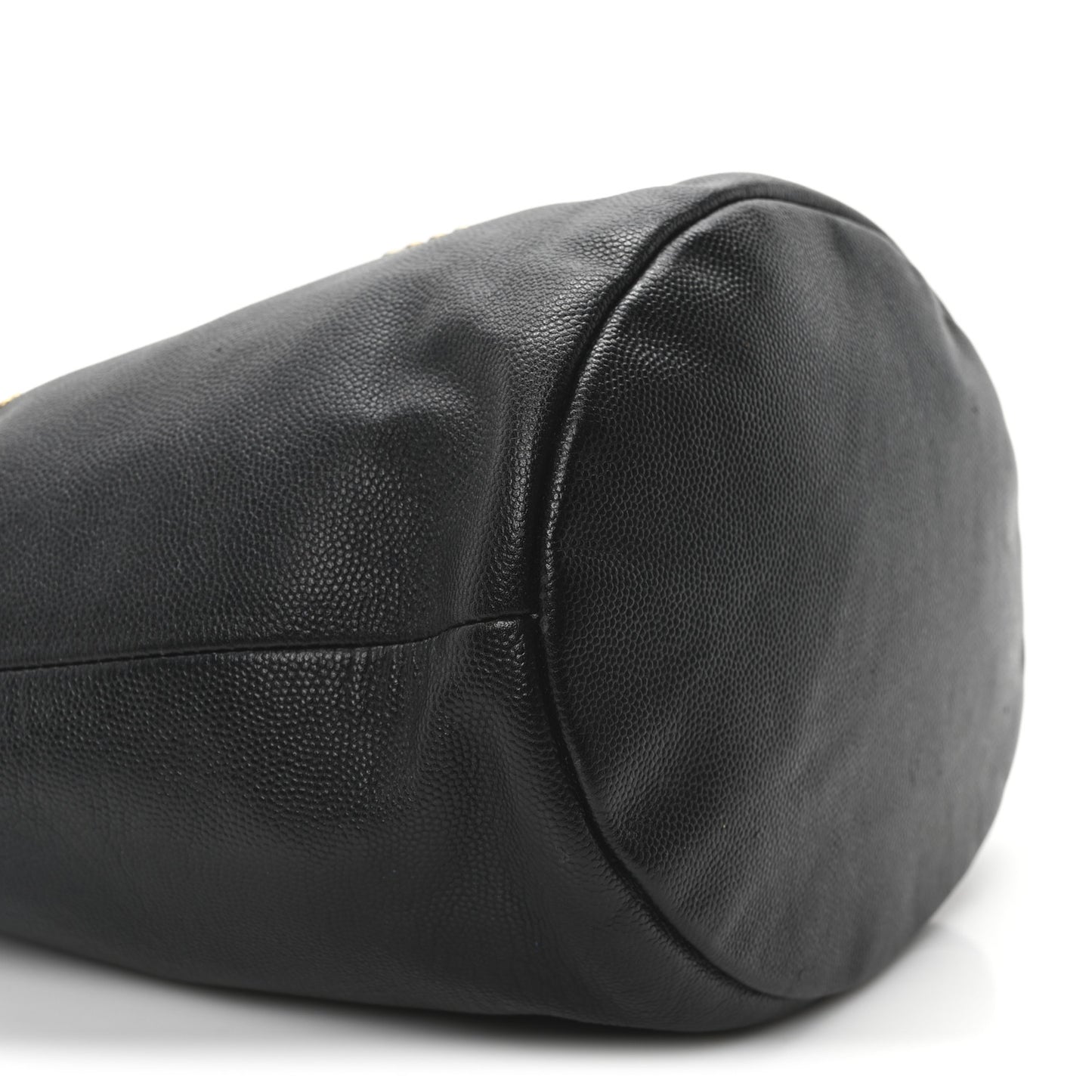 Caviar Deauville Drawstring Bucket Bag Black